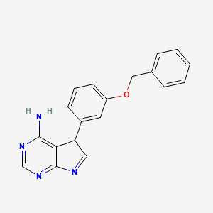 molecular formula C19H16N4O B15131779 5-(3-(Benzyloxy)phenyl)-5H-pyrrolo[2,3-D]pyrimidin-4-amine CAS No. 475489-37-3