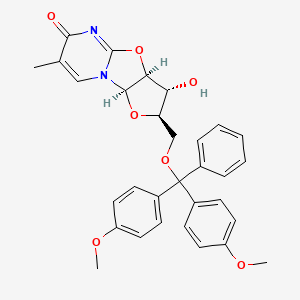 molecular formula C31H30N2O7 B15131793 (2R,4R,5R,6S)-4-[[bis(4-methoxyphenyl)-phenylmethoxy]methyl]-5-hydroxy-11-methyl-3,7-dioxa-1,9-diazatricyclo[6.4.0.02,6]dodeca-8,11-dien-10-one 