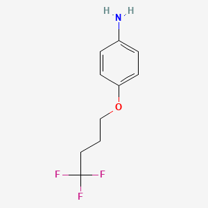 molecular formula C10H12F3NO B15131833 4-(4,4,4-Trifluorobutoxy)aniline 