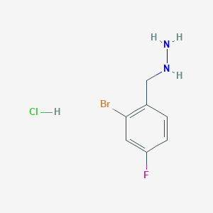 molecular formula C7H9BrClFN2 B15131846 (2-Bromo-4-fluorobenzyl)hydrazine hydrochloride CAS No. 2044707-16-4