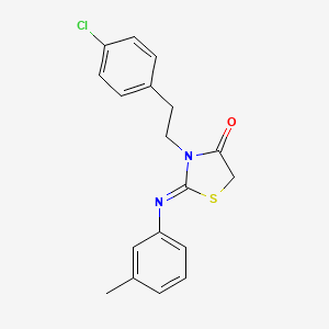 (2z)-3-[2-(4-Chlorophenyl)ethyl]-2-[(3-methylphenyl)imino]-1,3-thiazolidin-4-one