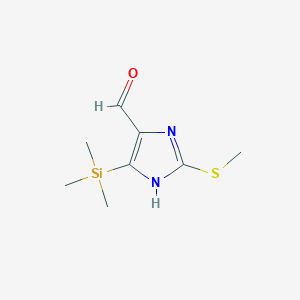 1H-Imidazole-4-carboxaldehyde, 2-(methylthio)-5-(trimethylsilyl)-