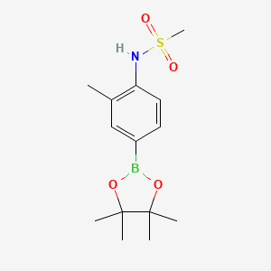 molecular formula C14H22BNO4S B15131866 N-(2-methyl-4-(4,4,5,5-tetramethyl-1,3,2-dioxaborolan-2-yl)phenyl)methanesulfonamide 