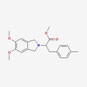 molecular formula C21H25NO4 B15131893 Methyl 2-(5,6-dimethoxyisoindolin-2-yl)-3-(p-tolyl)propanoate 