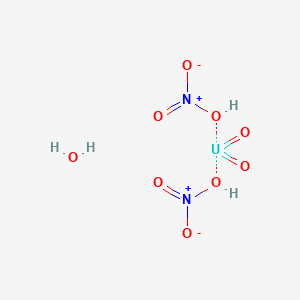 molecular formula H4N2O9U B15131923 Dioxouranium;nitric acid;hydrate 