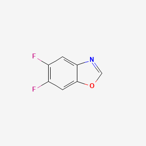 molecular formula C7H3F2NO B15131946 5,6-Difluoro-1,3-benzoxazole 