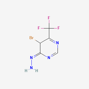 molecular formula C5H4BrF3N4 B15131960 4(1H)-Pyrimidinone, 5-bromo-6-(trifluoromethyl)-, hydrazone 