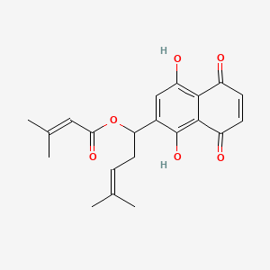 molecular formula C21H22O6 B15131961 Beta, beta-dimethylacrylshikonin 