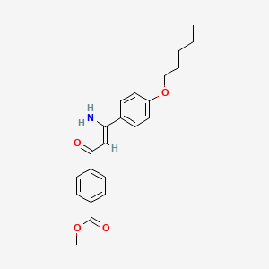 Benzoic acid, 4-[3-amino-1-oxo-3-[4-(pentyloxy)phenyl]-2-propen-1-yl]-, methyl ester