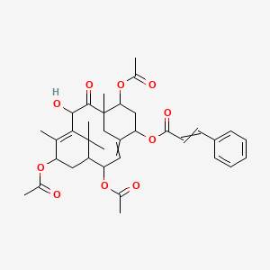 molecular formula C35H42O10 B1513199 (2,7,13-Triacetyloxy-10-hydroxy-8,12,15,15-tetramethyl-9-oxo-5-tricyclo[9.3.1.14,8]hexadeca-3,11-dienyl) 3-phenylprop-2-enoate 
