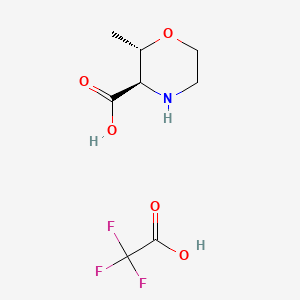 molecular formula C8H12F3NO5 B15131994 (2S,3R)-2-methylmorpholine-3-carboxylic acid;2,2,2-trifluoroacetic acid CAS No. 1268475-21-3