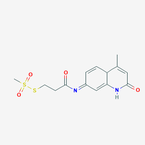 N-(4-methyl-2-oxo-1,4a-dihydroquinolin-7-ylidene)-3-methylsulfonylsulfanylpropanamide