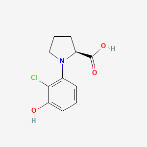 molecular formula C11H12ClNO3 B1513203 1-(2-chloro-3-hydroxyphenyl)Proline 