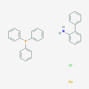 molecular formula C30H26ClNPPd- B15132065 Chloro(triphenylphosphine) [2-(2'-amino-1,1'-biphenyl)]palladium(II) 