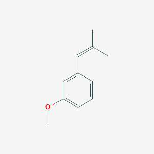 molecular formula C11H14O B15132073 Benzene, 1-methoxy-3-(2-methyl-1-propen-1-yl)- CAS No. 5912-89-0