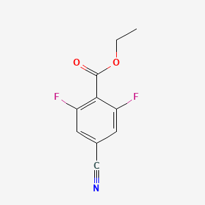 molecular formula C10H7F2NO2 B15132135 Ethyl 4-cyano-2,6-difluorobenzoate 