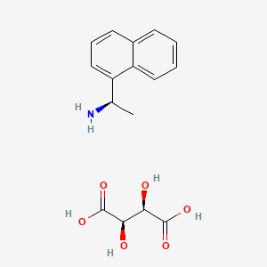 molecular formula C16H19NO6 B15132157 (2R,3R)-2,3-dihydroxybutanedioic acid;(1R)-1-naphthalen-1-ylethanamine CAS No. 1184950-53-5