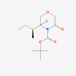 4-Morpholinecarboxylic acid, 3-[(1S)-1-methylpropyl]-5-oxo-, 1,1-dimethylethyl ester, (3S)-