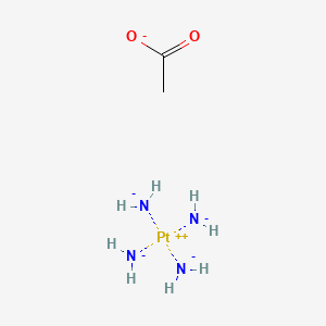 molecular formula C2H11N4O2Pt-3 B15132170 (SP-4-1)-Tetraammineplatinum diacetate 