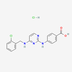 4-[[4-[(2-Chlorophenyl)methylamino]pyrimidin-2-yl]amino]benzoic acid;hydrochloride