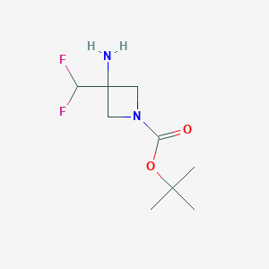 Tert-butyl 3-amino-3-(difluoromethyl)azetidine-1-carboxylate