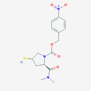 molecular formula C15H19N3O5S B151322 (2S,4S)-4-硝基苄基 2-(二甲基氨基甲酰基)-4-巯基吡咯烷-1-羧酸酯 CAS No. 96034-64-9