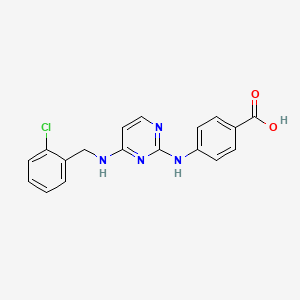 molecular formula C18H15ClN4O2 B15132209 4-[[4-[(2-Chlorophenyl)methylamino]pyrimidin-2-yl]amino]benzoic acid 