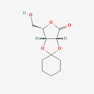 molecular formula C11H16O5 B1513223 (3a'R,4'S,6a'R)-4'-(Hydroxymethyl)dihydrospiro[cyclohexane-1,2'-furo[3,4-d][1,3]dioxol]-6'(6a'H)-one CAS No. 546141-19-9