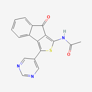 N-(4-oxo-1-pyrimidin-5-ylindeno[1,2-c]thiophen-3-yl)acetamide