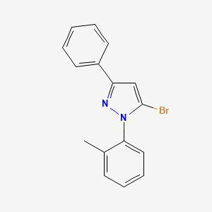 molecular formula C16H13BrN2 B15132257 5-Bromo-3-phenyl-1-(o-tolyl)-1H-pyrazole 