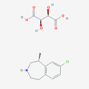 molecular formula C15H20ClNO6 B1513228 (5R)-7-Chloro-5-methyl-2,3,4,5-tetrahydro-1H-3-benzazepine;(2R,3R)-2,3-dihydroxybutanedioic acid CAS No. 824430-78-6