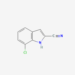molecular formula C9H5ClN2 B1513230 7-氯-1H-吲哚-2-腈 CAS No. 1264481-38-0