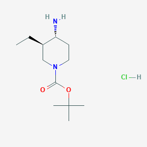 tert-butyl rac-(3R,4R)-4-amino-3-ethyl-1-piperidinecarboxylate hydrochloride