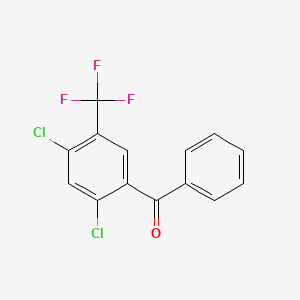 molecular formula C14H7Cl2F3O B15132370 2,4-Dichloro-5-(trifluoromethyl)benzophenone 