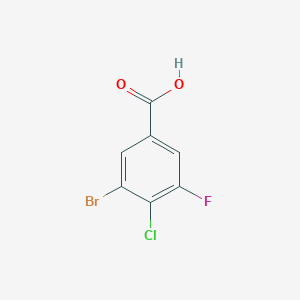molecular formula C7H3BrClFO2 B1513239 3-Bromo-4-chloro-5-fluorobenzoic acid CAS No. 1357942-87-0
