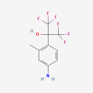 molecular formula C10H9F6NO B1513240 2-(4-Amino-2-methylphenyl)-1,1,1,3,3,3-hexafluoropropan-2-ol CAS No. 2017-31-4