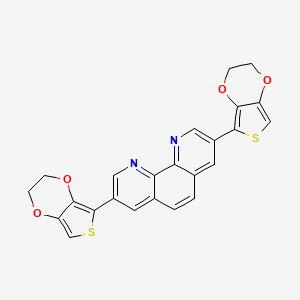 molecular formula C24H16N2O4S2 B1513241 3,8-Bis(2,3-dihydrothieno[3,4-b][1,4]dioxin-5-yl)-1,10-phenanthroline CAS No. 1001330-07-9