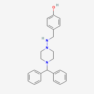 4-(((4-Benzhydrylpiperazin-1-yl)amino)methyl)phenol