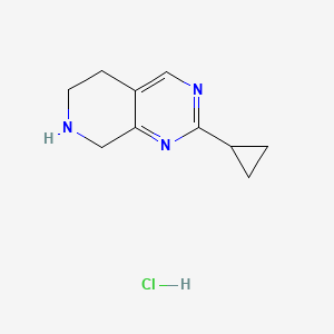 molecular formula C10H14ClN3 B1513245 2-Cyclopropyl-5,6,7,8-tetrahydropyrido[3,4-d]pyrimidine hydrochloride CAS No. 1159812-76-6