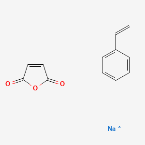 molecular formula C12H10NaO3 B15132455 Sodium; furan-2,5-dione; styrene 