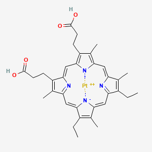 3-[18-(2-carboxyethyl)-8,13-diethyl-3,7,12,17-tetramethylporphyrin-21,23-diid-2-yl]propanoic acid;platinum(2+)