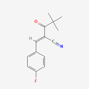 2-(4-Fluorobenzylidene)-4,4-dimethyl-3-oxopentanenitrile