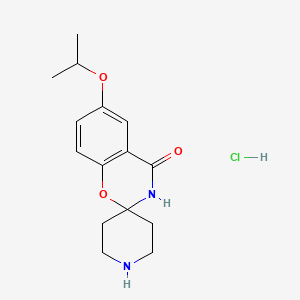 6-(Propan-2-yloxy)-3,4-dihydrospiro[1,3-benzoxazine-2,4'-piperidine]-4-one hydrochloride