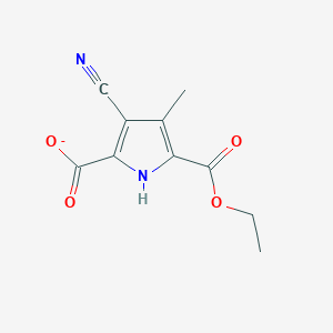 3-cyano-5-ethoxycarbonyl-4-methyl-1H-pyrrole-2-carboxylate