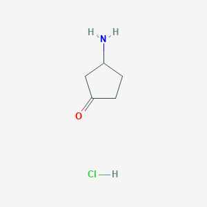 molecular formula C5H10ClNO B1513249 3-Aminocyclopentanone hydrochloride CAS No. 1228600-26-7