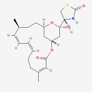 (4R)-4-[(1R,4Z,8Z,10Z,12S,15R,17R)-17-hydroxy-5,12-dimethyl-3-oxo-2,16-dioxabicyclo[13.3.1]nonadeca-4,8,10-trien-17-yl]-1,3-thiazolidin-2-one