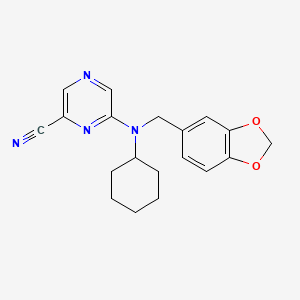 6-((Benzo[d][1,3]dioxol-5-ylmethyl)(cyclohexyl)amino)pyrazine-2-carbonitrile