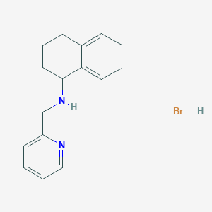 molecular formula C16H19BrN2 B15132535 N-(2-pyridinylmethyl)-1,2,3,4-tetrahydro-1-naphthalenamine hydrobromide 