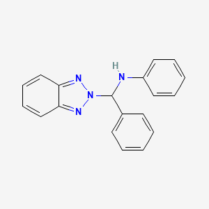 molecular formula C19H16N4 B15132547 N,Alpha-diphenylbenzotriazolemethanamine 