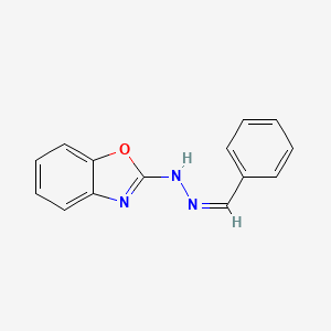 molecular formula C14H11N3O B15132569 N-[(Z)-benzylideneamino]-1,3-benzoxazol-2-amine 